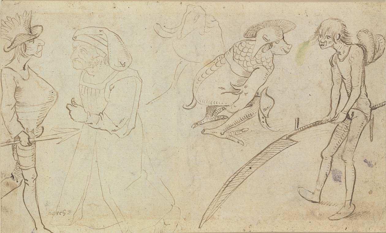 Tutkimuksia groteskista hahmoista tekijältä Hieronymus Bosch