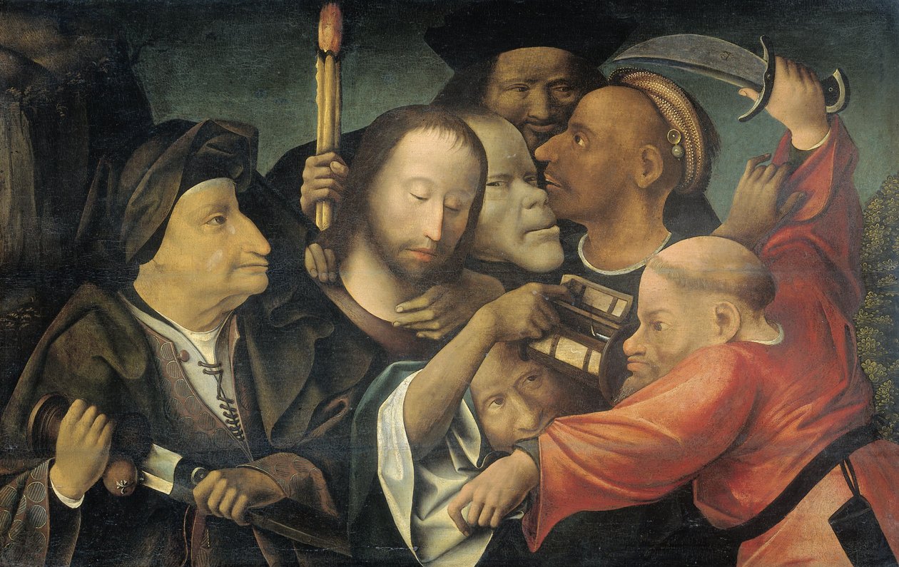 Kristuksen pidätys, n. 1530-50 tekijältä Hieronymus Bosch
