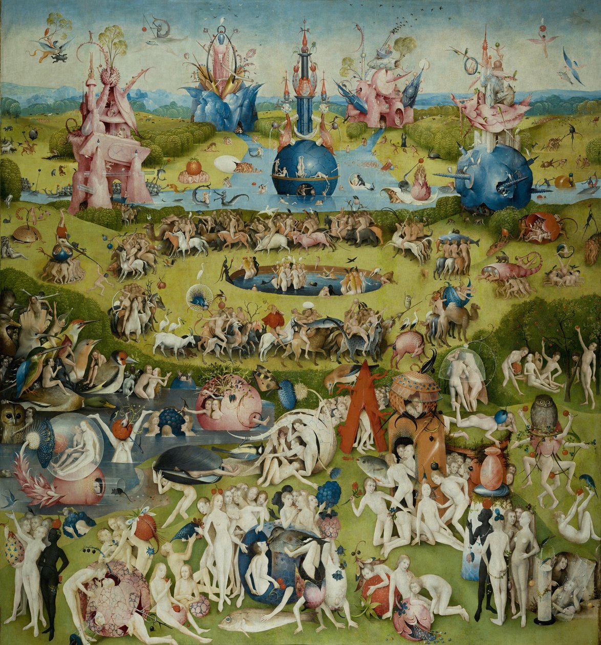 Maallisten ilojen puutarha tekijältä Hieronymus Bosch