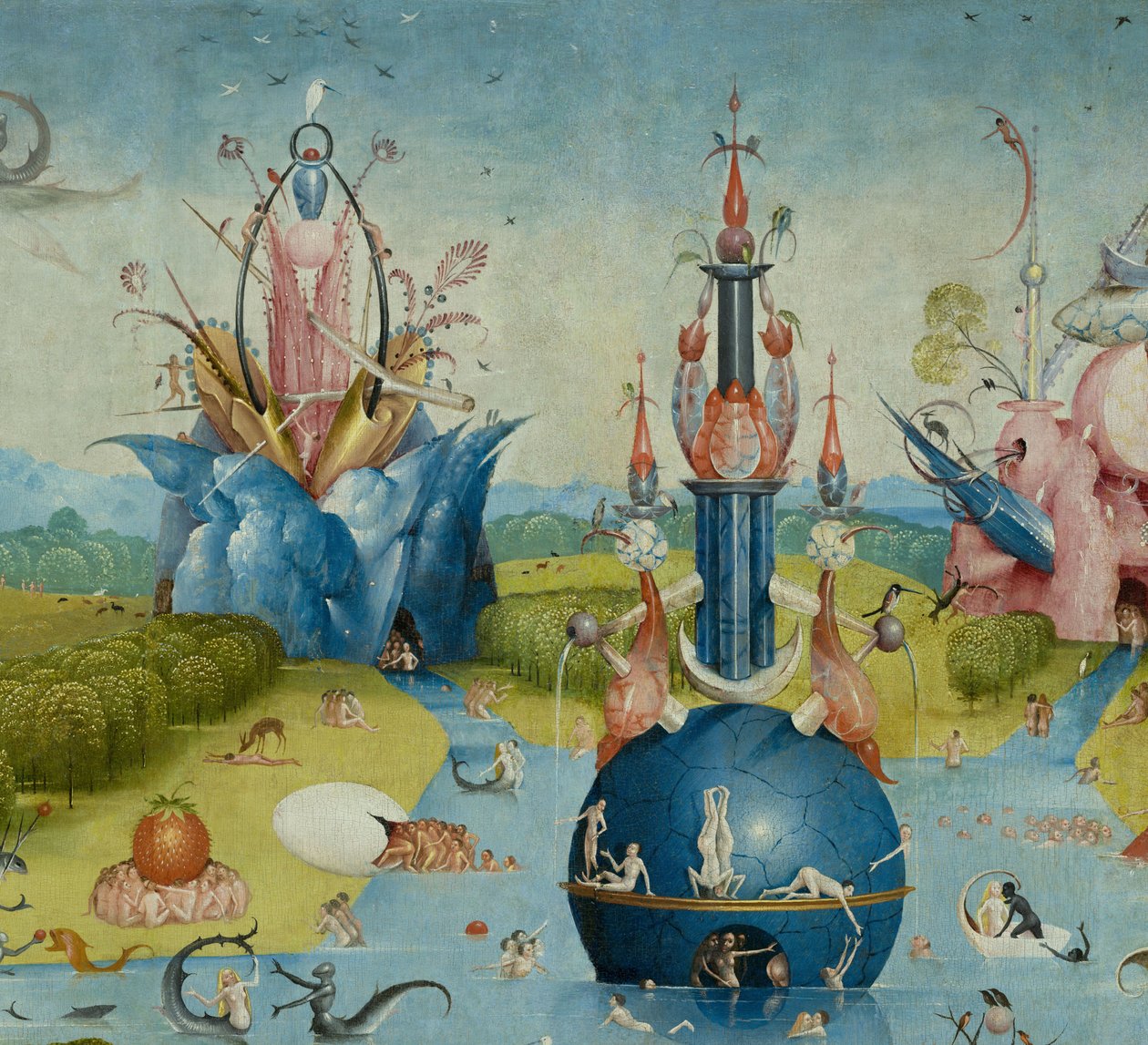 Maallisten ilojen puutarha, 1490-1500 tekijältä Hieronymus Bosch