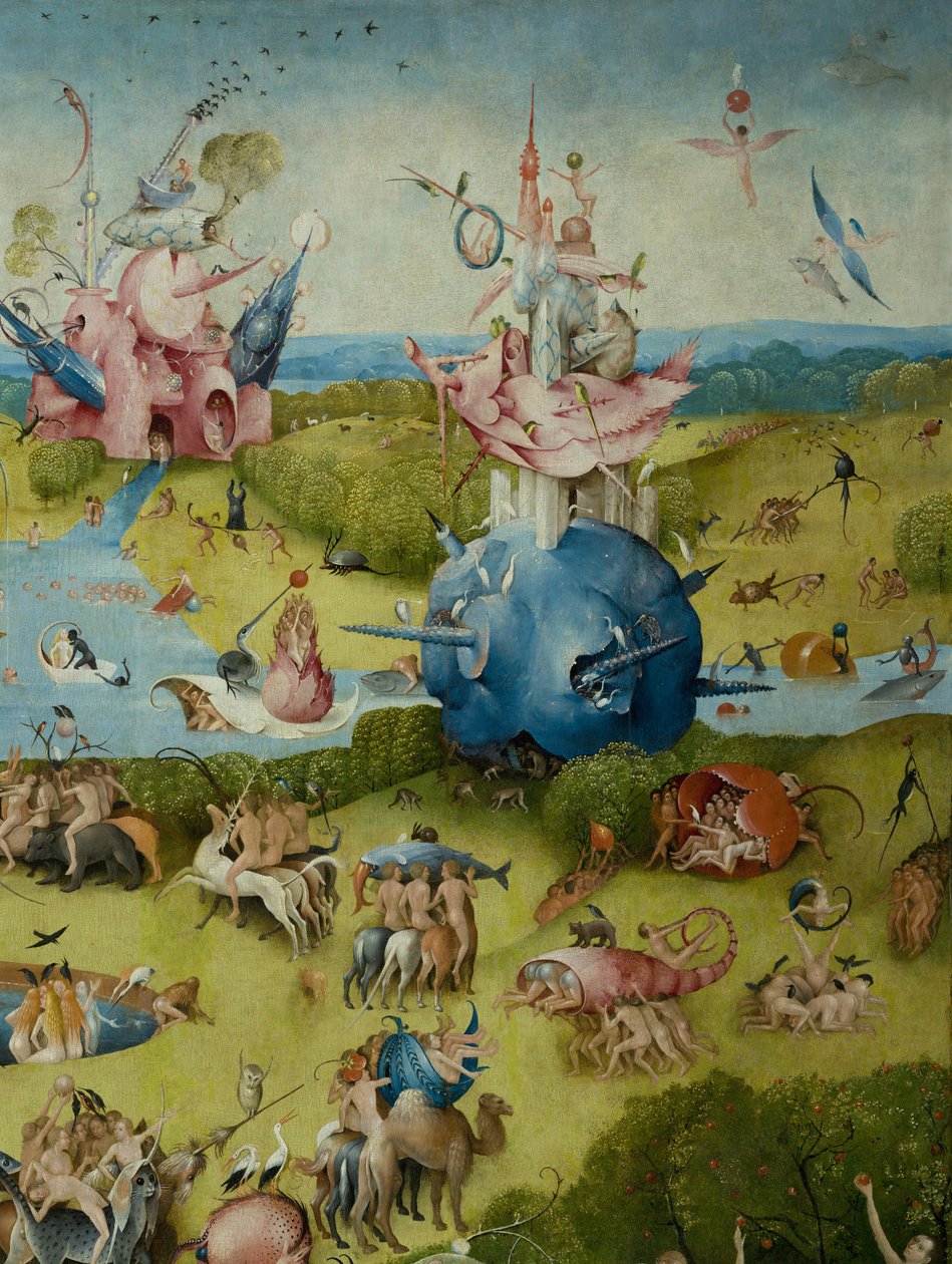 Maallisten ilojen puutarha, 1490-1500 tekijältä Hieronymus Bosch