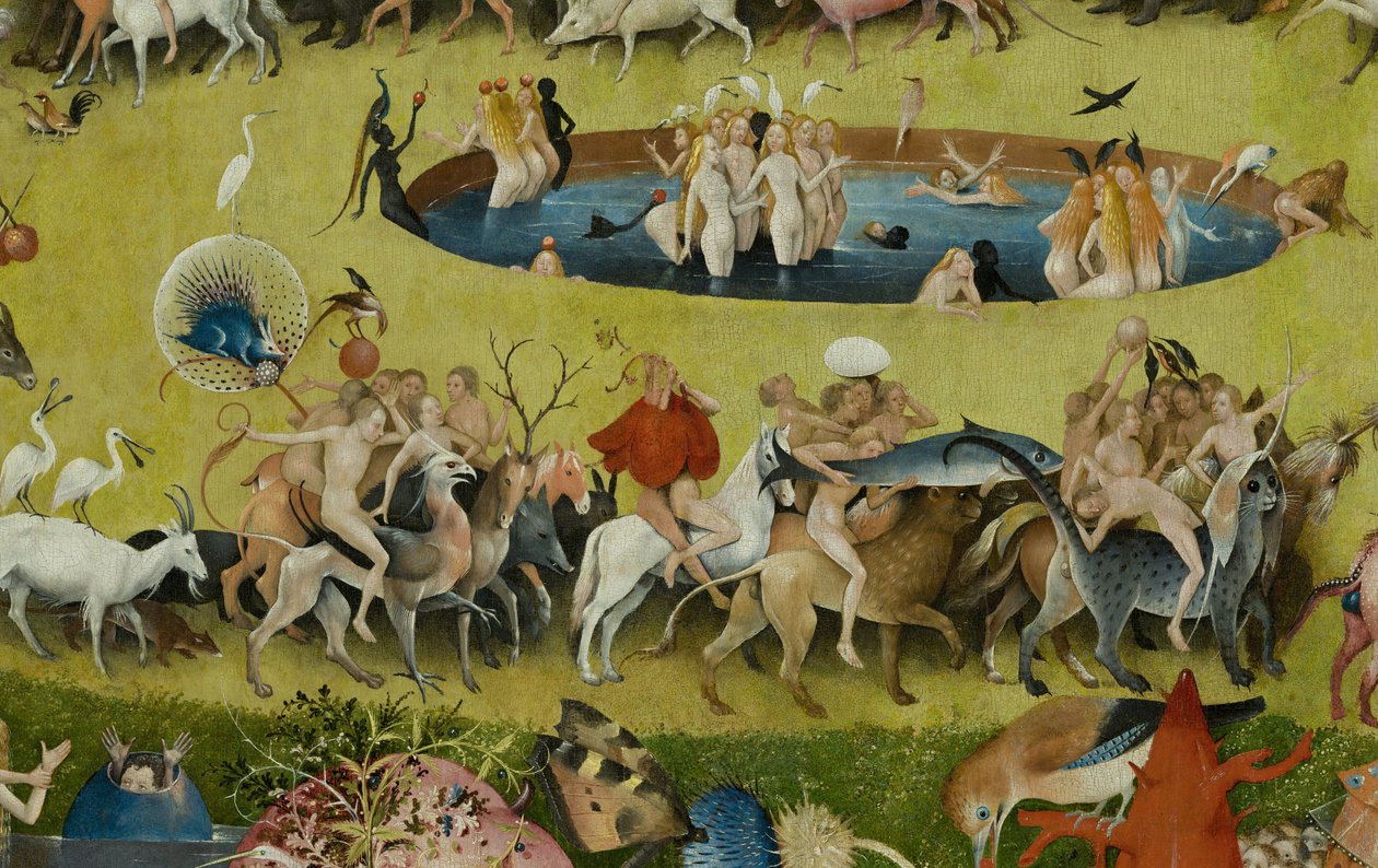 Maallisten ilojen puutarha, 1490-1500 tekijältä Hieronymus Bosch
