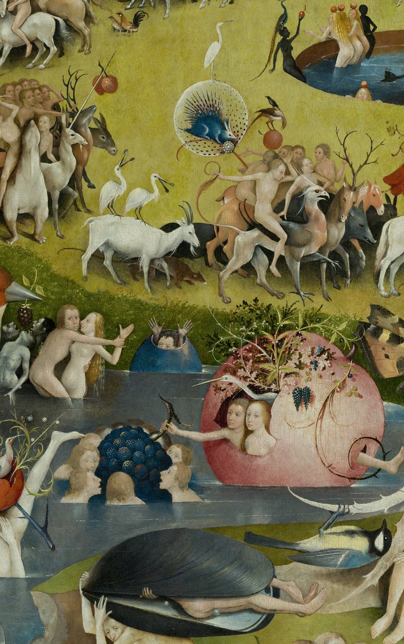 Maallisten ilojen puutarha, 1490-1500 tekijältä Hieronymus Bosch