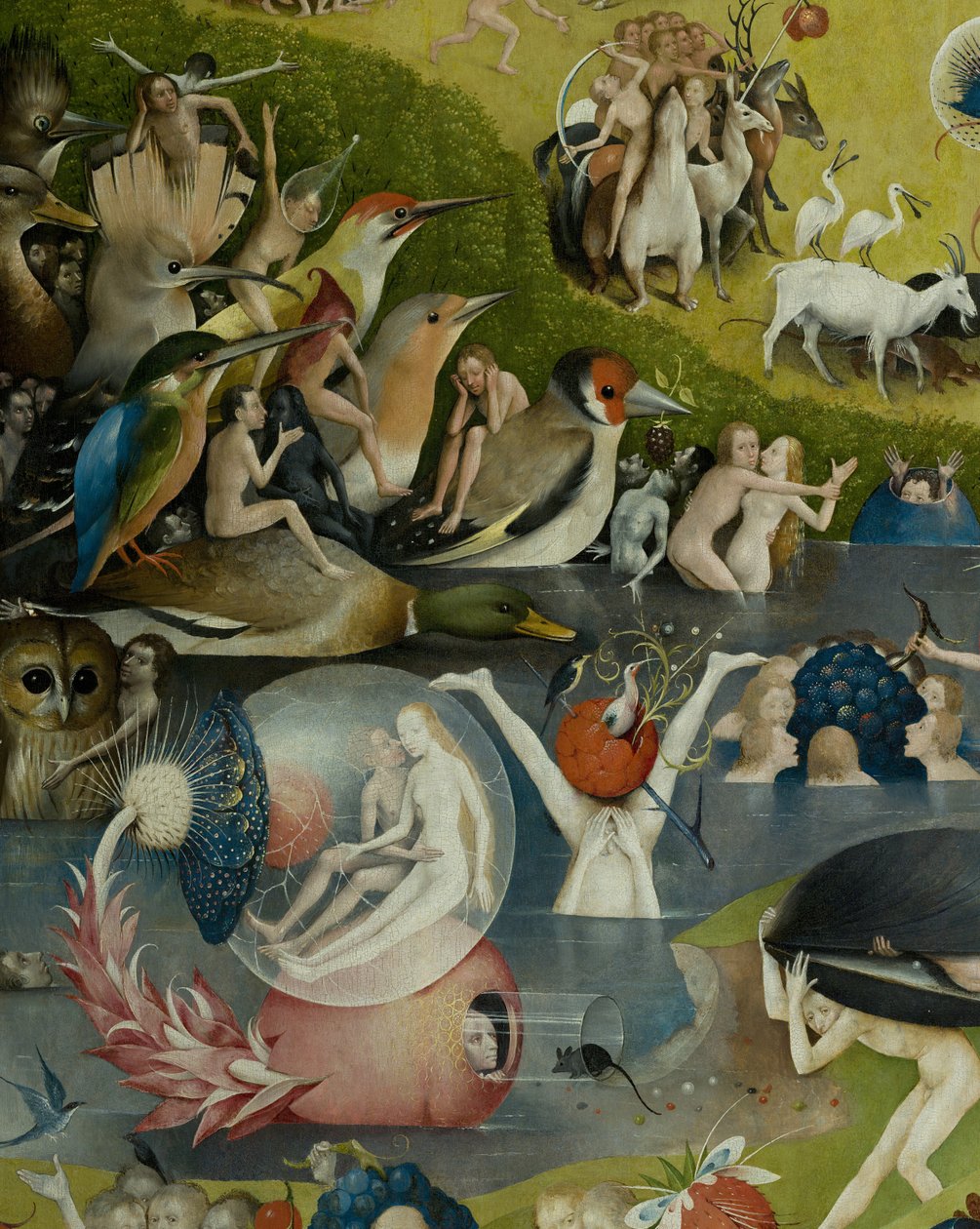 Maallisten ilojen puutarha, 1490-1500 tekijältä Hieronymus Bosch