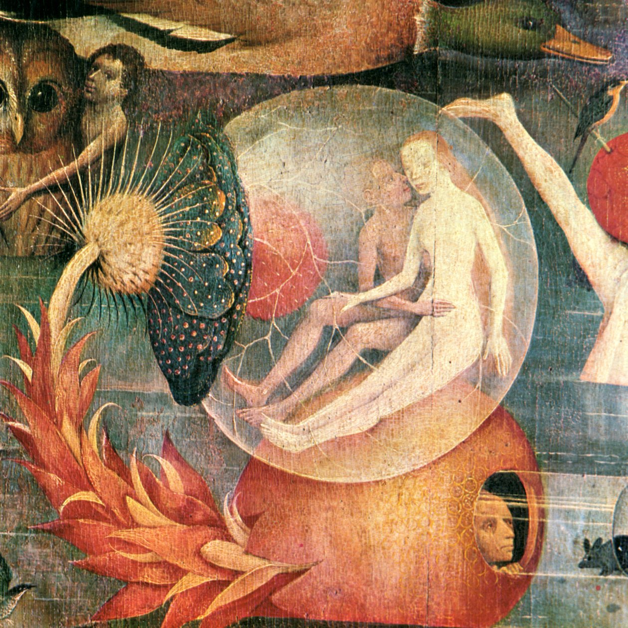 The Garden of Earthly Delights Yksityiskohta keskipaneelista, n. 1500 tekijältä Hieronymus Bosch