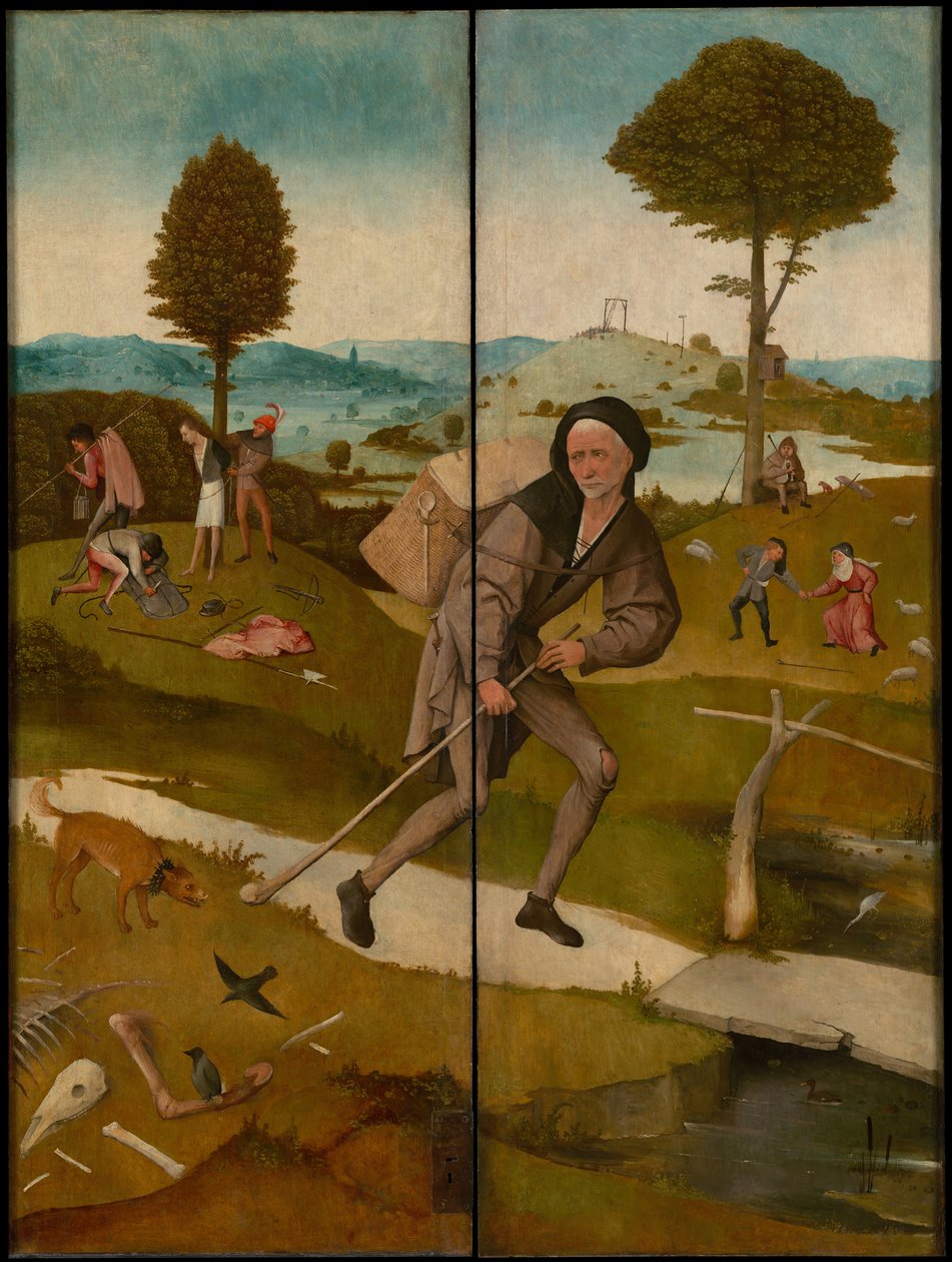 Haywainin triptyykki, n. 1516 (ulkoa) tekijältä Hieronymus Bosch