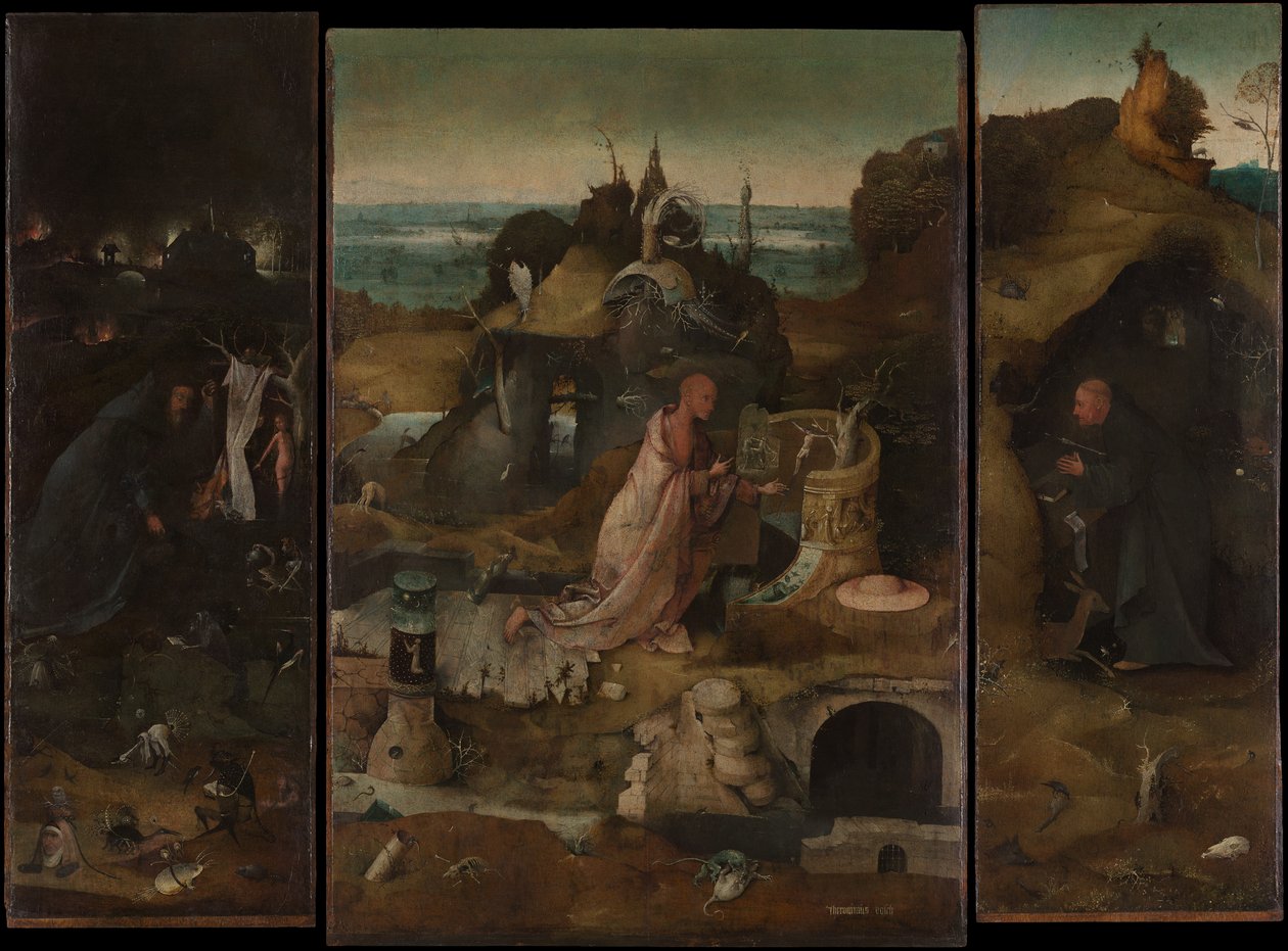 Erakkopyhät, n. 1493 tekijältä Hieronymus Bosch