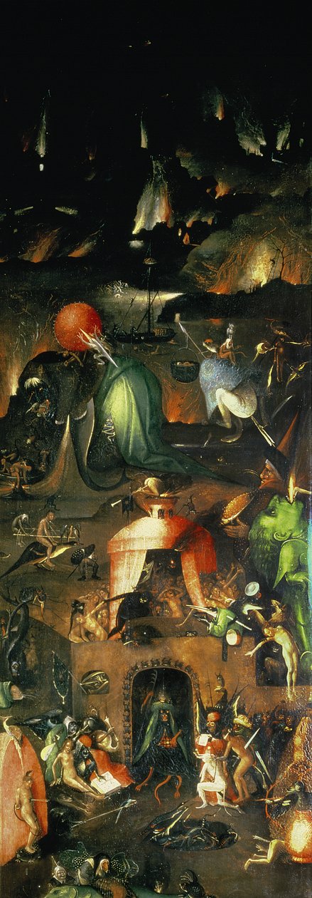 Viimeinen tuomio (alttaritaulu): Oikean siiven sisäpuoli tekijältä Hieronymus Bosch