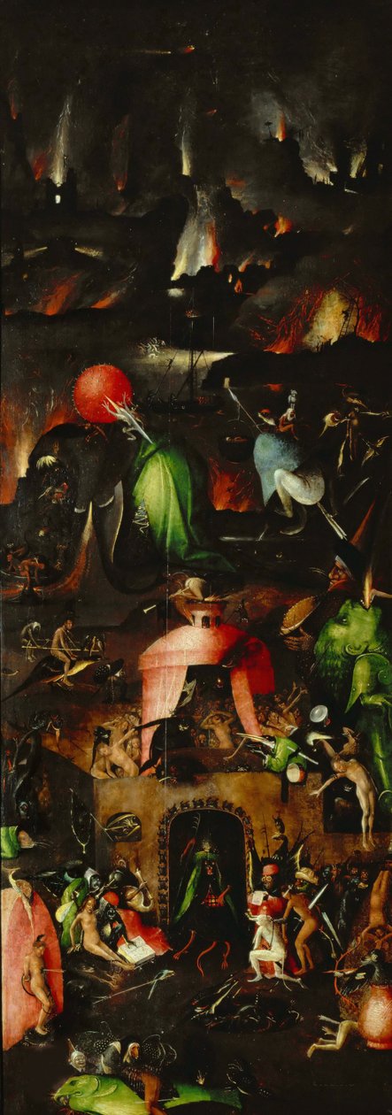 Viimeisen tuomion triptyykki, oikea paneeli, noin 1485. tekijältä Hieronymus Bosch