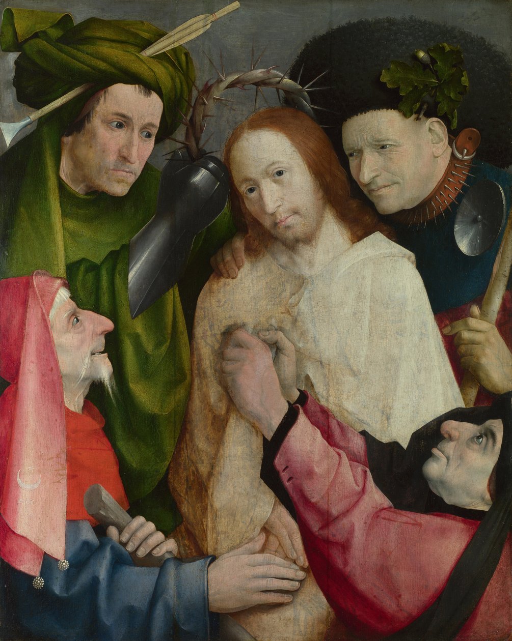 Kristuksen pilkkaaminen, n. 1500 tekijältä Hieronymus Bosch