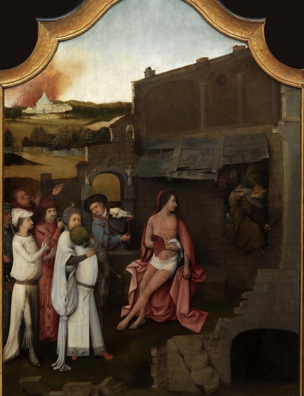 Jobin triptyykki Keskipaneeli, 1500-luvun ensimmäinen neljännes. tekijältä Hieronymus, Bosch
