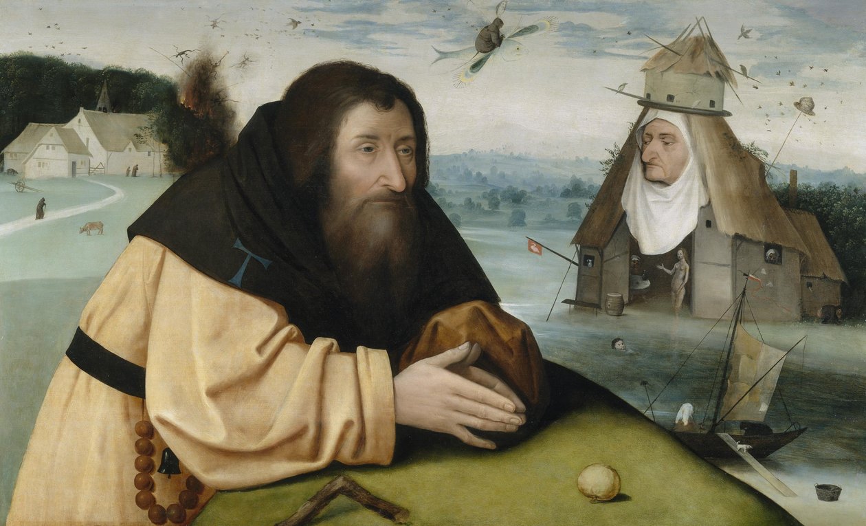 Pyhän Antoniuksen kiusaukset tekijältä Hieronymus Bosch and workshop