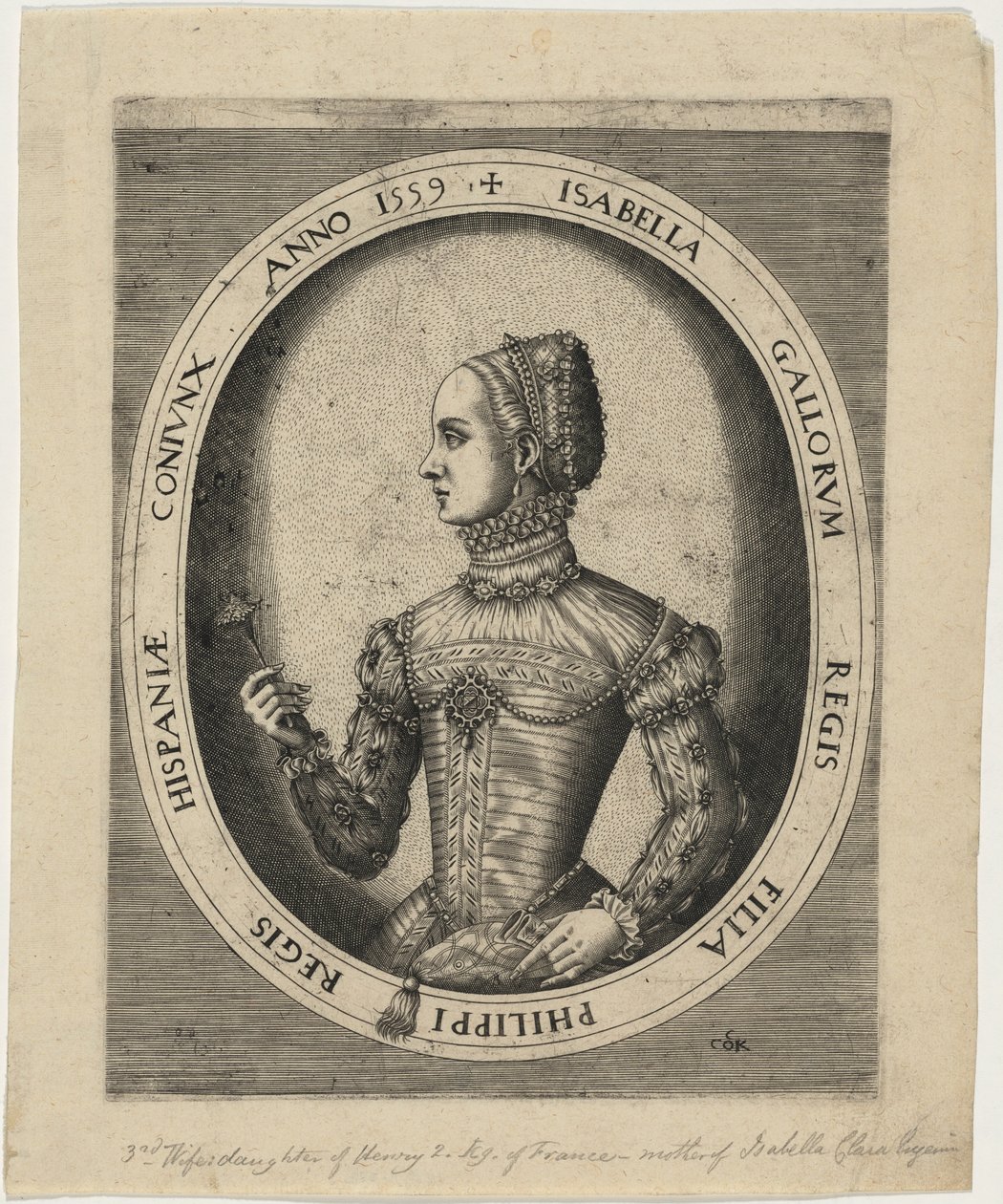 Isabella, Espanjan Filip II:n kolmas vaimo tekijältä Hieronymus Cock