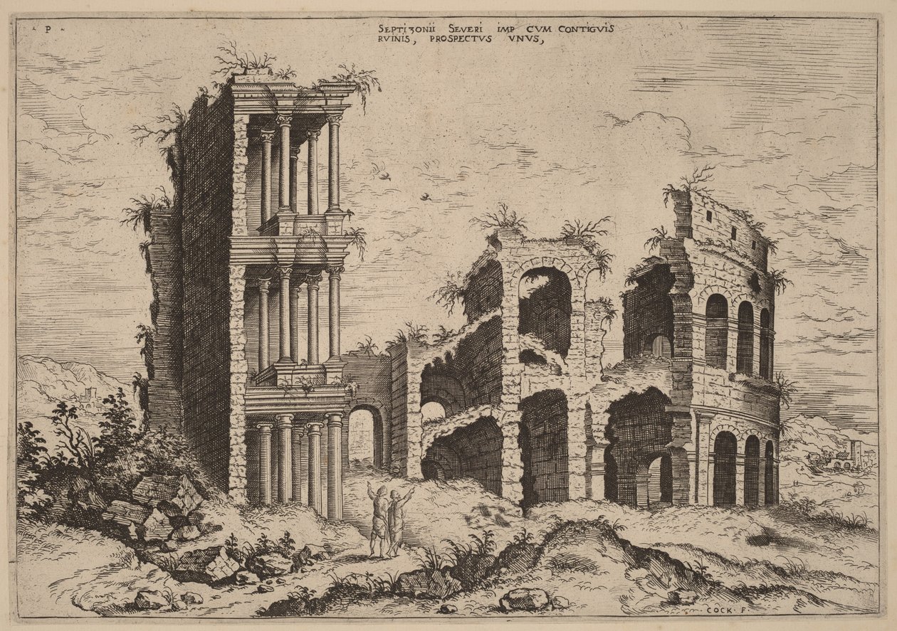 Septizonium ja Colosseum tekijältä Hieronymus Cock