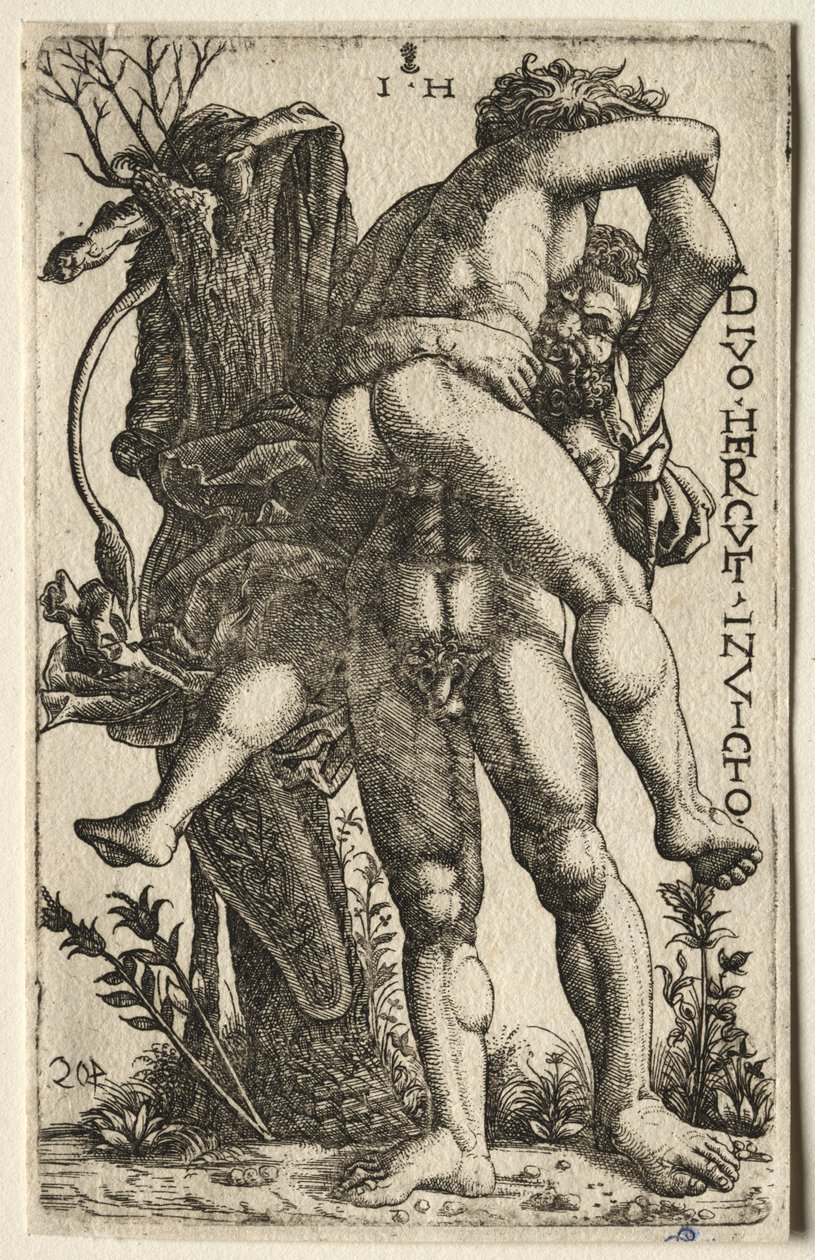 Hercules ja Antaeus tekijältä Hieronymus Hopfer