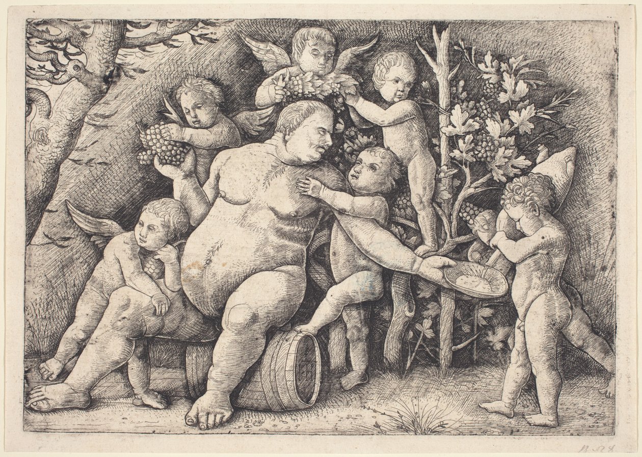 Silenus tekijältä Hieronymus Hopfer after Andrea Mantegna