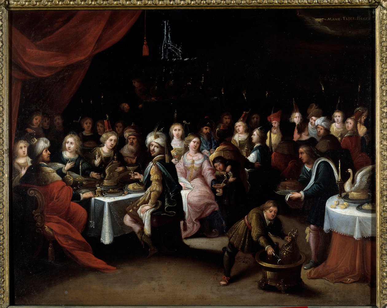Hieronimus (Hieronymus tai Jerome) Franckin (1578-1628) Cana Paintingin häät 1600-luvun Toulouse musee des Augustins tekijältä Hieronymus II Francken
