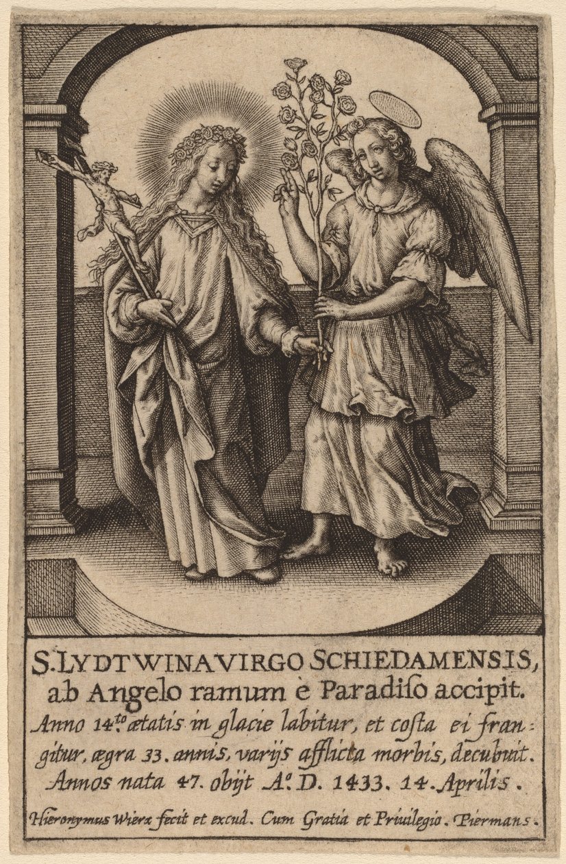 S. Lydtwina Virgo Schiedamensis ... tekijältä Hieronymus Wierix