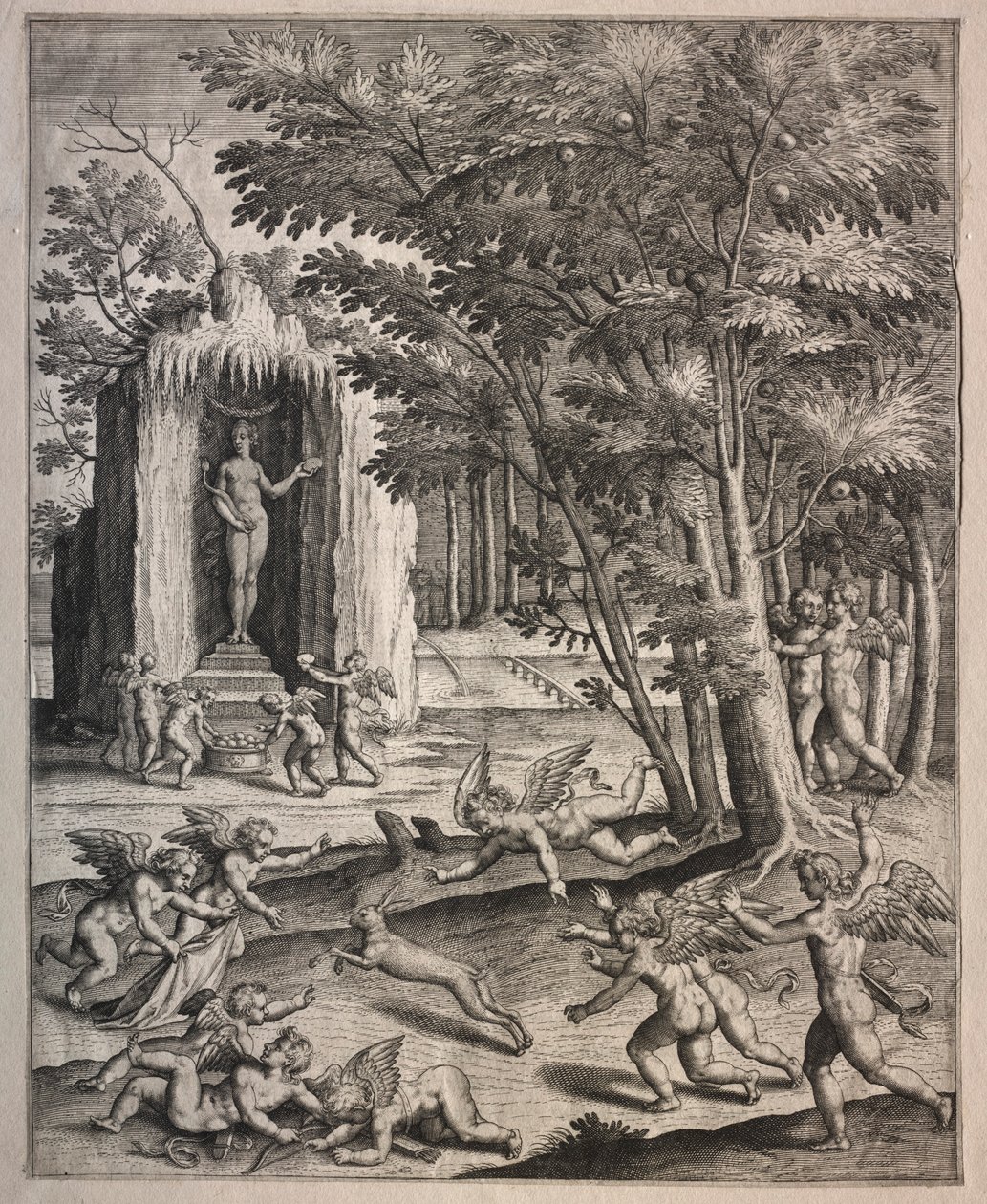 Cupidit pelissä. tekijältä Hieronymus or Jerome Wierix