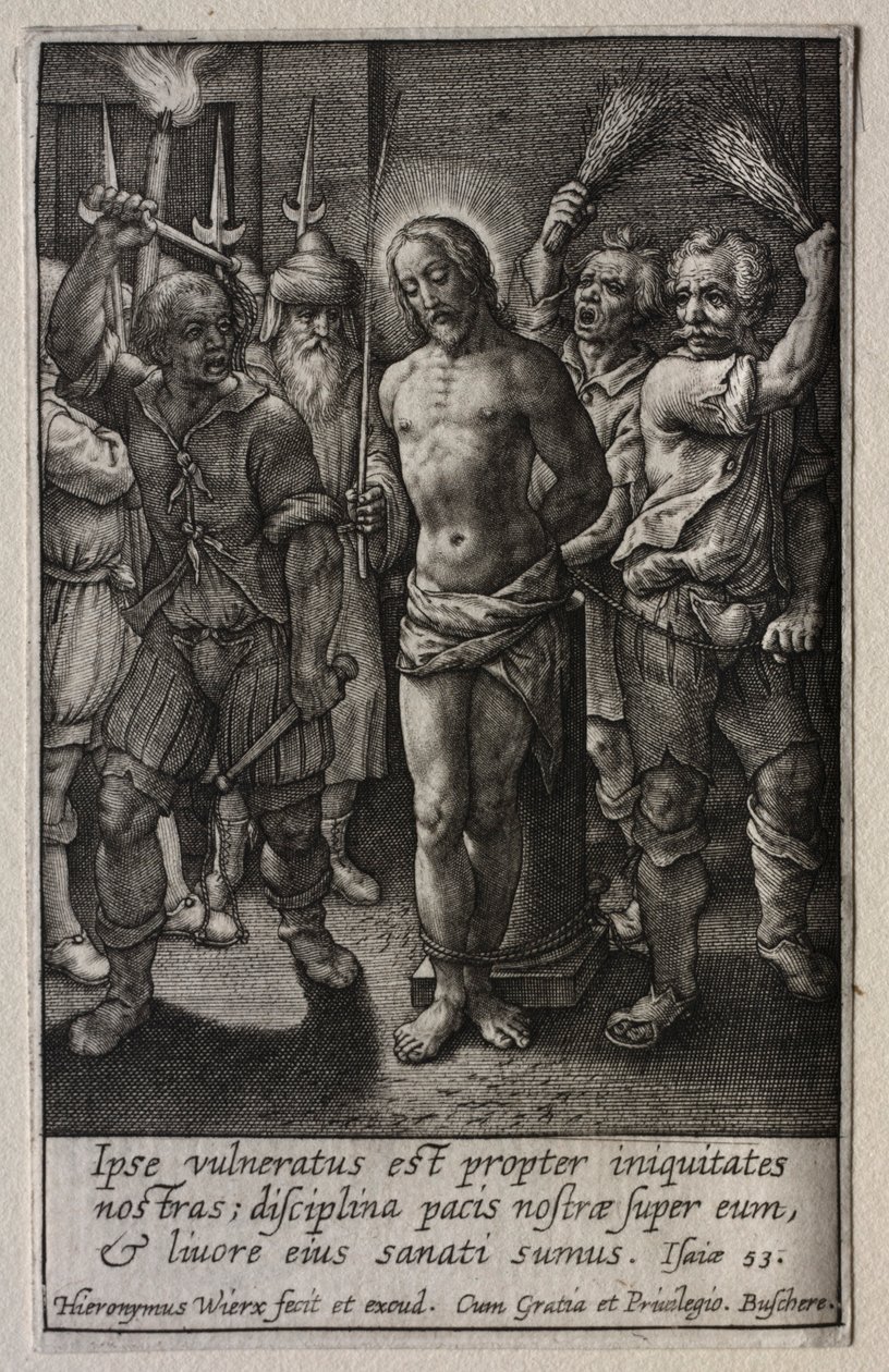 The Passion: The Flagellation. tekijältä Hieronymus or Jerome Wierix