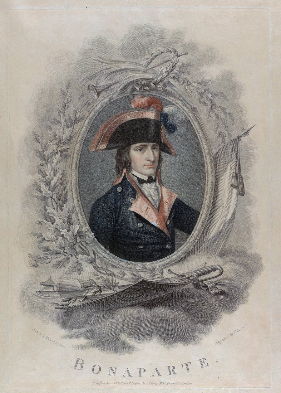 Napoleon I Bonaparte - Ledru, Hilaire (1769-1840) - 1801 - Etsaus, akvarelli - 40x51,2 - Yksityiskokoelma tekijältä Hilaire Ledru