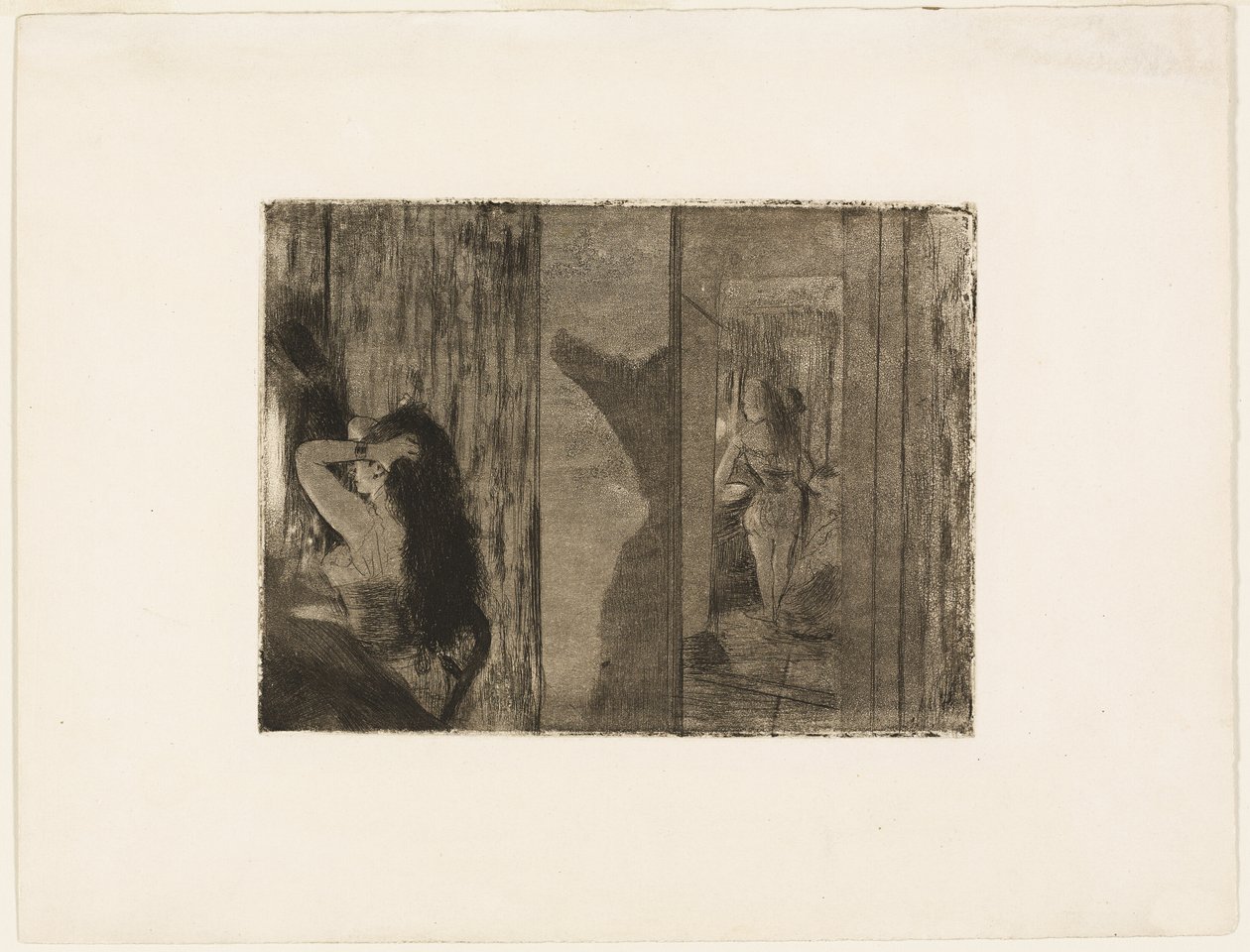 Näyttelijättäret pukuhuoneissaan tekijältä Hilaire Germain Edgar Degas