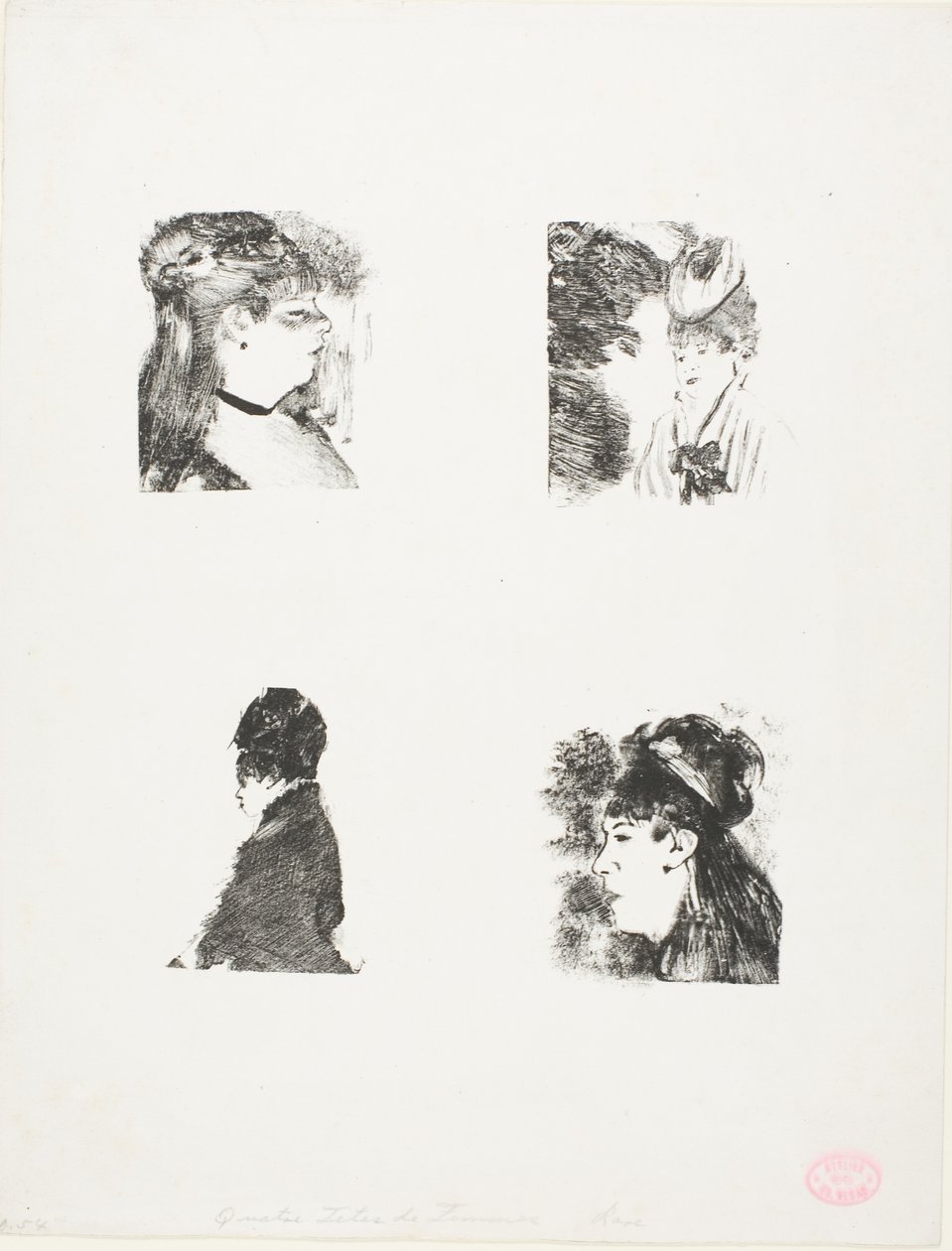 Neljä naisten päätä tekijältä Hilaire Germain Edgar Degas