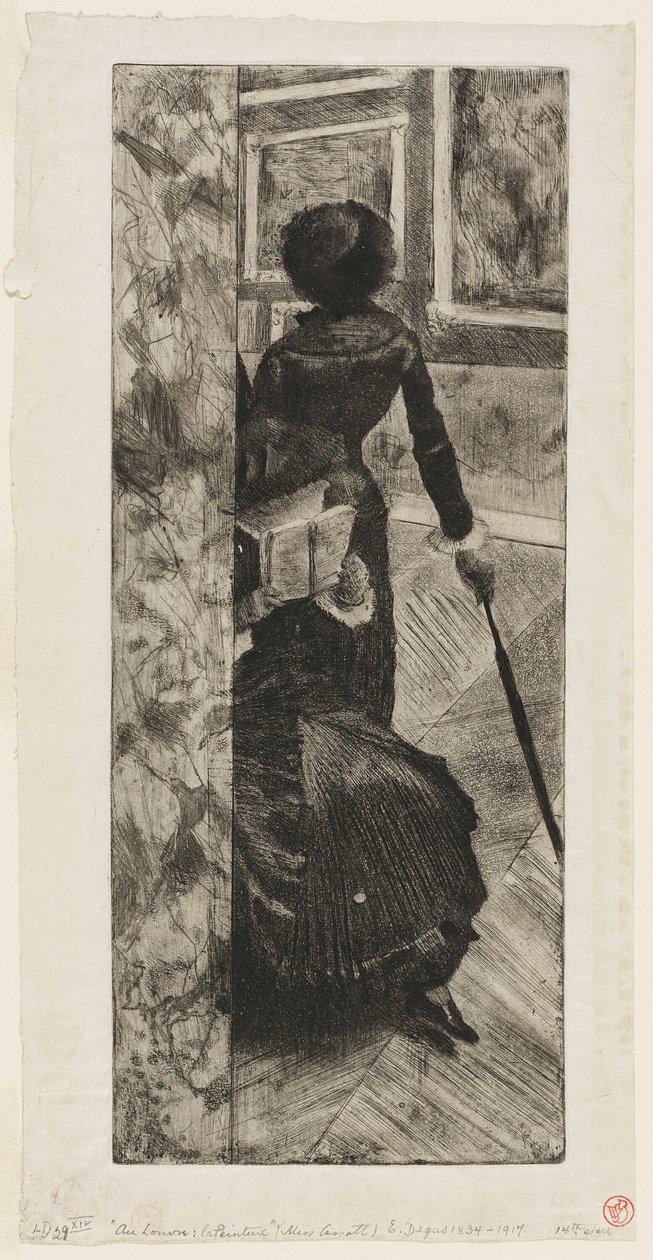 Mary Cassatt Louvren maalausgalleriassa tekijältä Hilaire Germain Edgar Degas