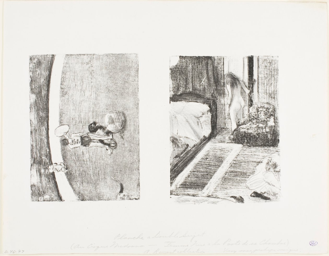 Alaston nainen huoneensa ovella tekijältä Hilaire Germain Edgar Degas