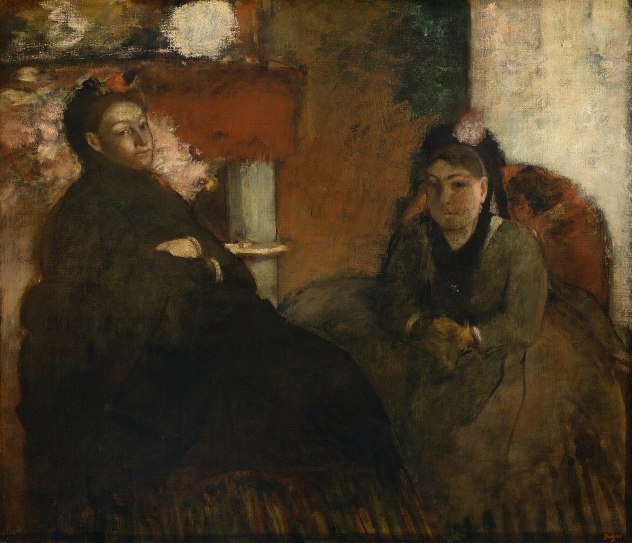 Mme Lislen ja Mme Loubensin muotokuva. tekijältä Hilaire Germain Edgar Degas