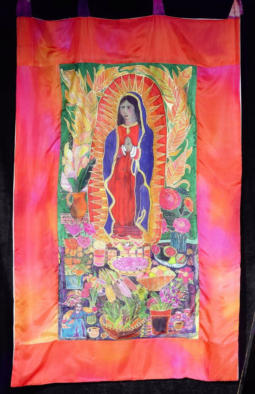 Celebration to the Virgin of Guadalupe, 2005 (värjäys silkillä) tekijältä Hilary Simon