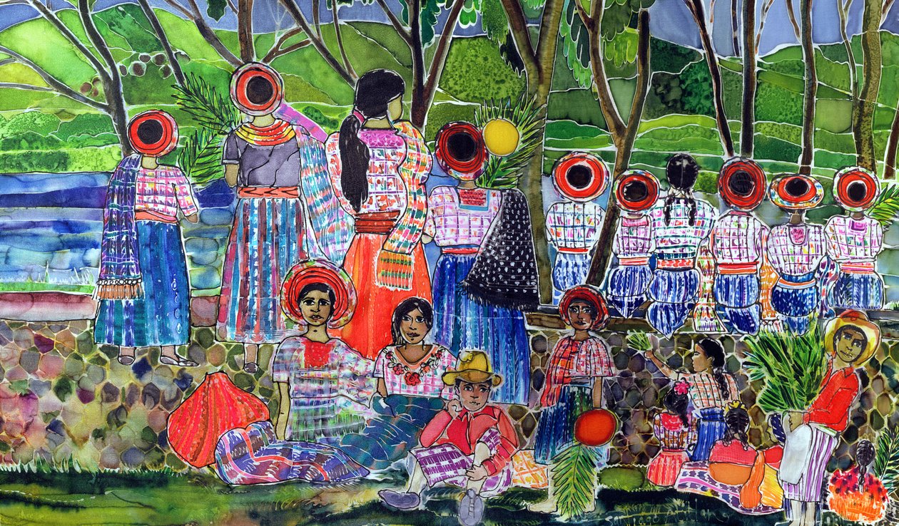 Lake Atitlan, 2005 (värit silkille) tekijältä Hilary Simon