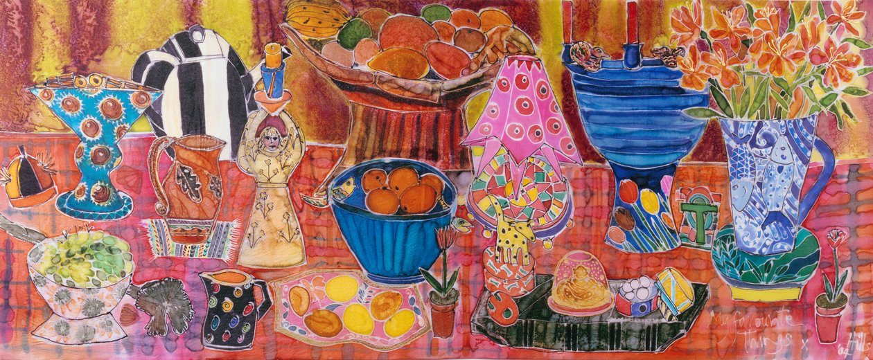 My Favourite Things, 2005 (väriaineita silkille) tekijältä Hilary Simon