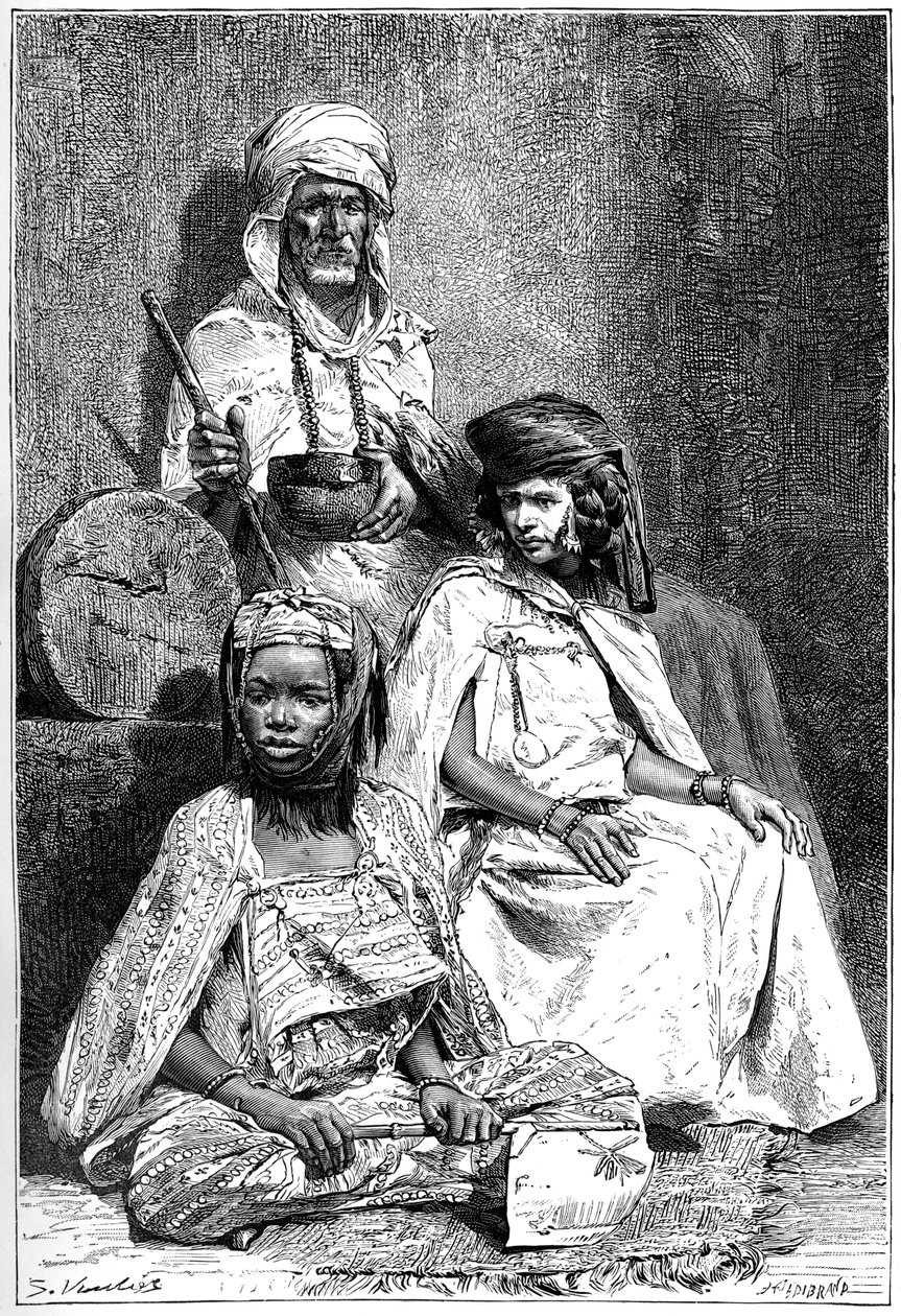 Arabivartija, Biskra ja El-kantra naiset, 1890 tekijältä Hildibrand