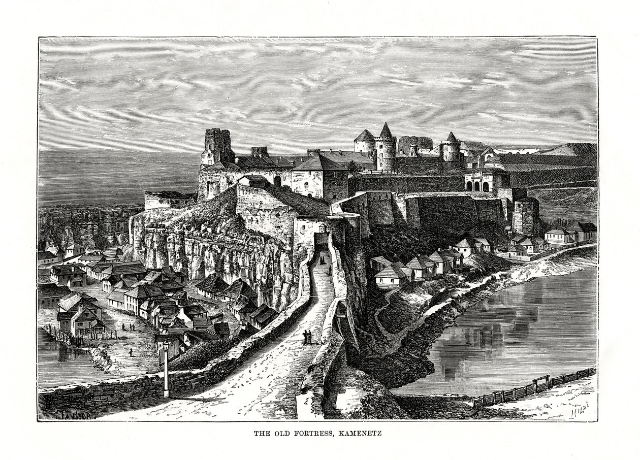 Vanha linnoitus, Kamenetz, Ukraina, 1879 tekijältä Hildibrand