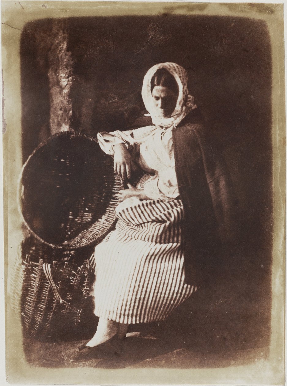 Elizabeth Johnstone, istuva Newhavenin kalavaimo tekijältä Hill and Adamson