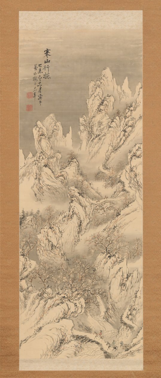 Matkustajat Cold Mountainsilla, 1859. tekijältä Hine Taizan