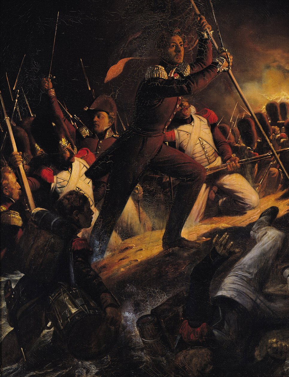 Charles-Amedee-Albert de Savoie, prinssi de Carignan (1798-1849) johti hyökkäystä Trocaderon piirityksessä, 31. elokuuta 1823, 1828 tekijältä Hippolyte Delaroche