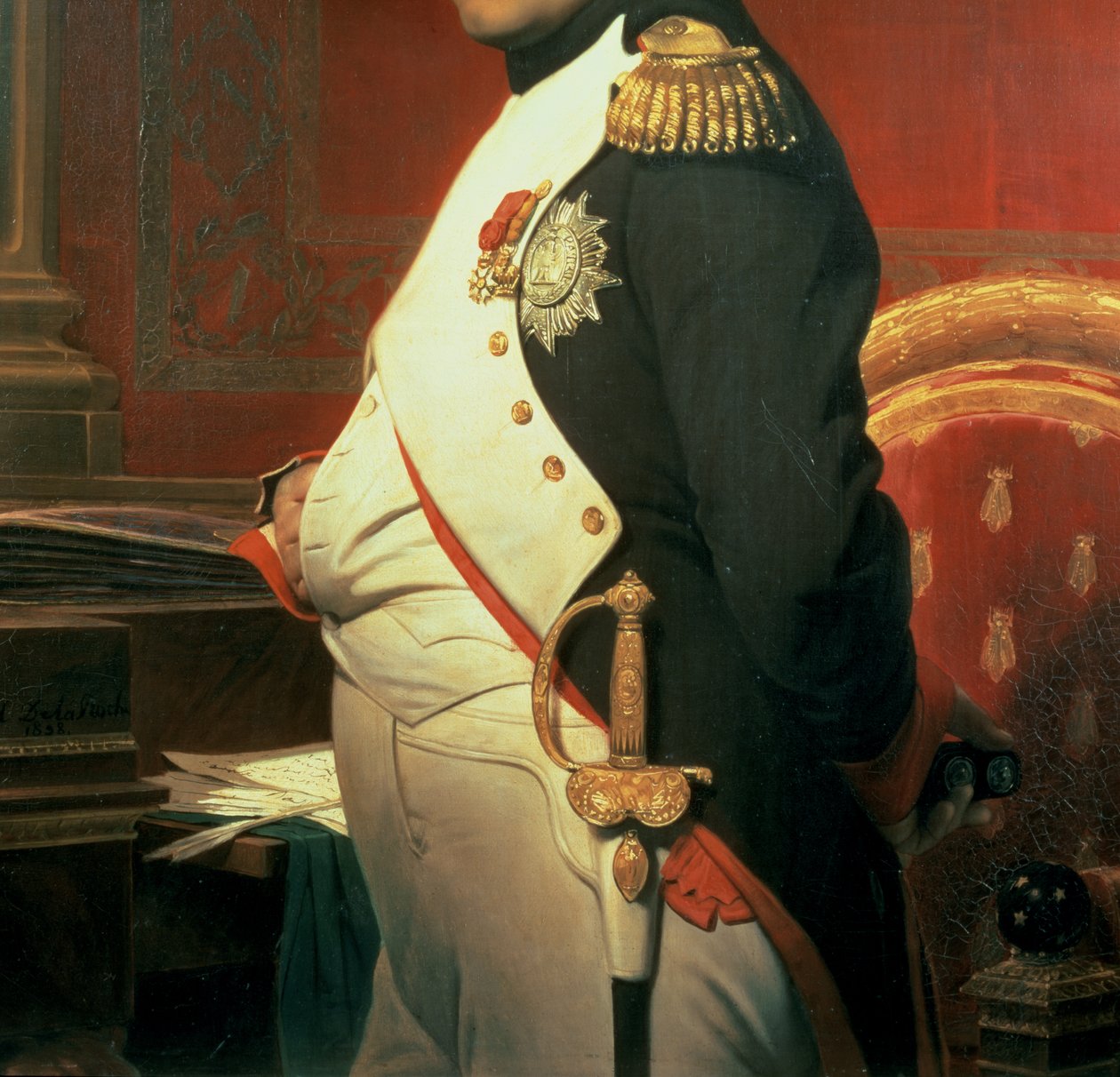 Napoleon 1769-1821 teoksessaan öljy kankaalle yksityiskohta 35473 tekijältä Hippolyte Delaroche
