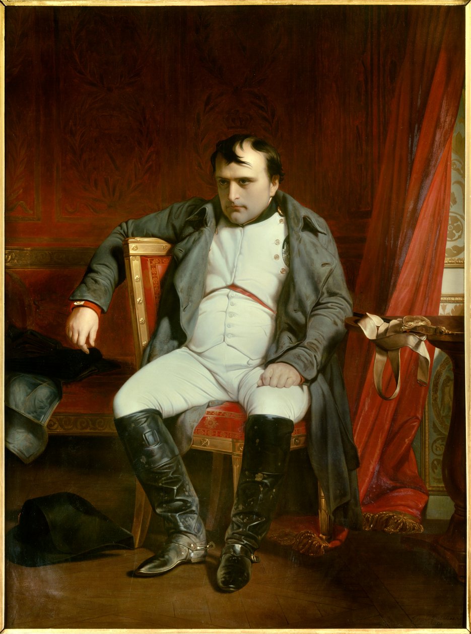 Napoleon I:n muotokuva Fontainebleaussa 31.3.1814 (1840 öljy kankaalle) tekijältä Paul Delaroche