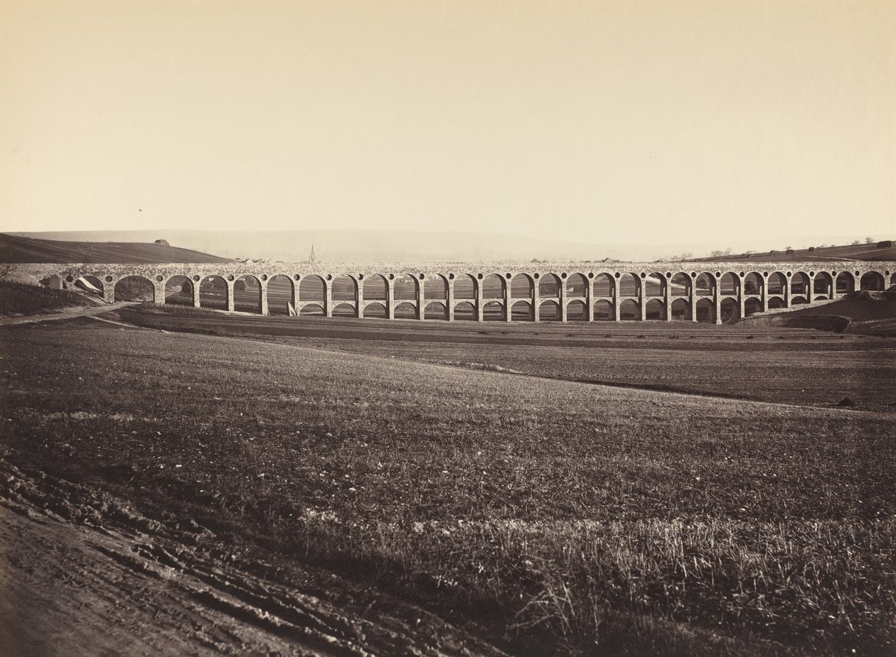 Arcades de pont sur Vanne Arcades, Vannen ylittävä silta, 1873. tekijältä Hippolyte Auguste Collard