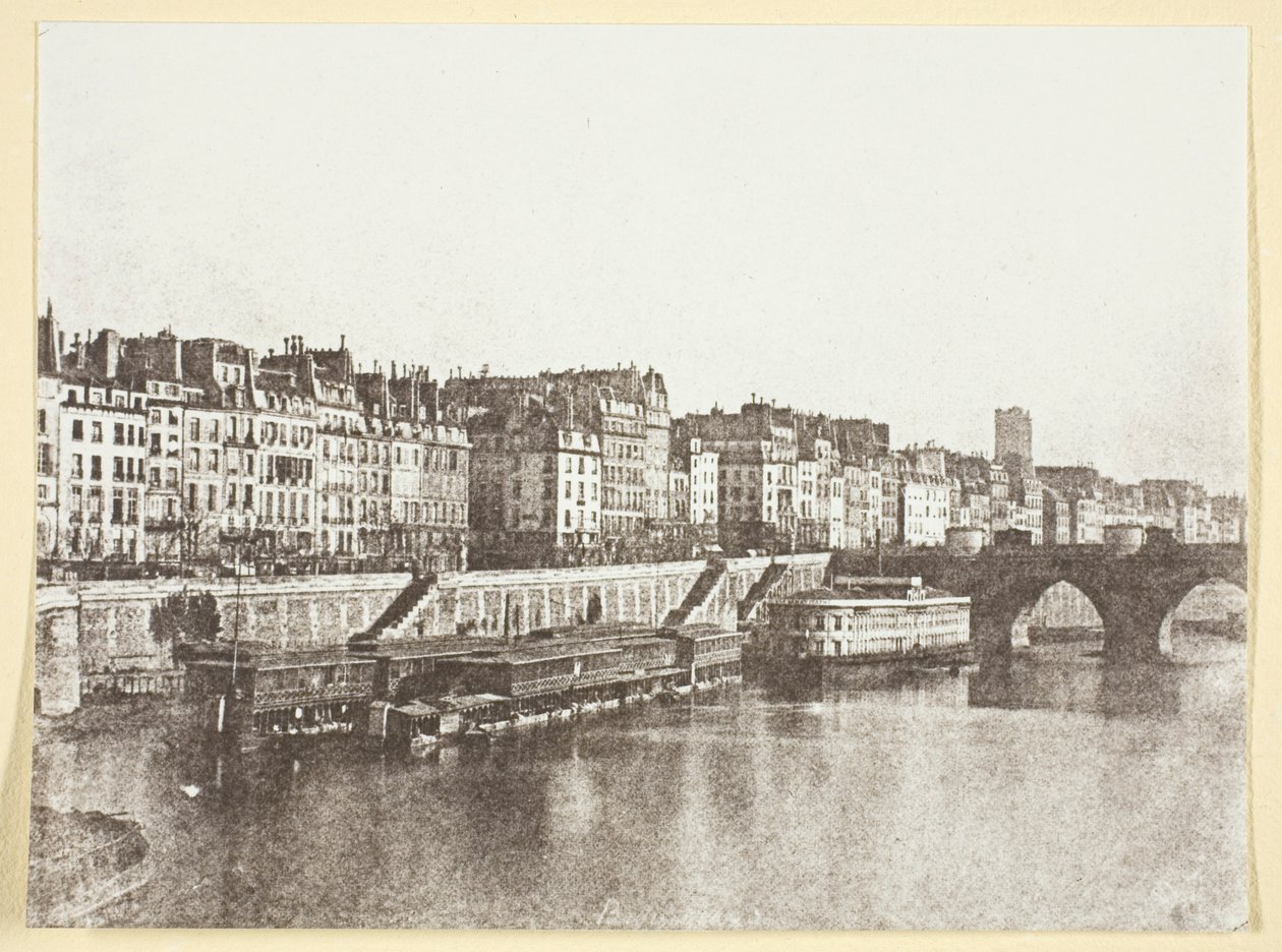 Pont-Neuf, laiturit, "A la Samaritaine" -kylpylä ja Tour St Jacques tekijältä Hippolyte Bayard