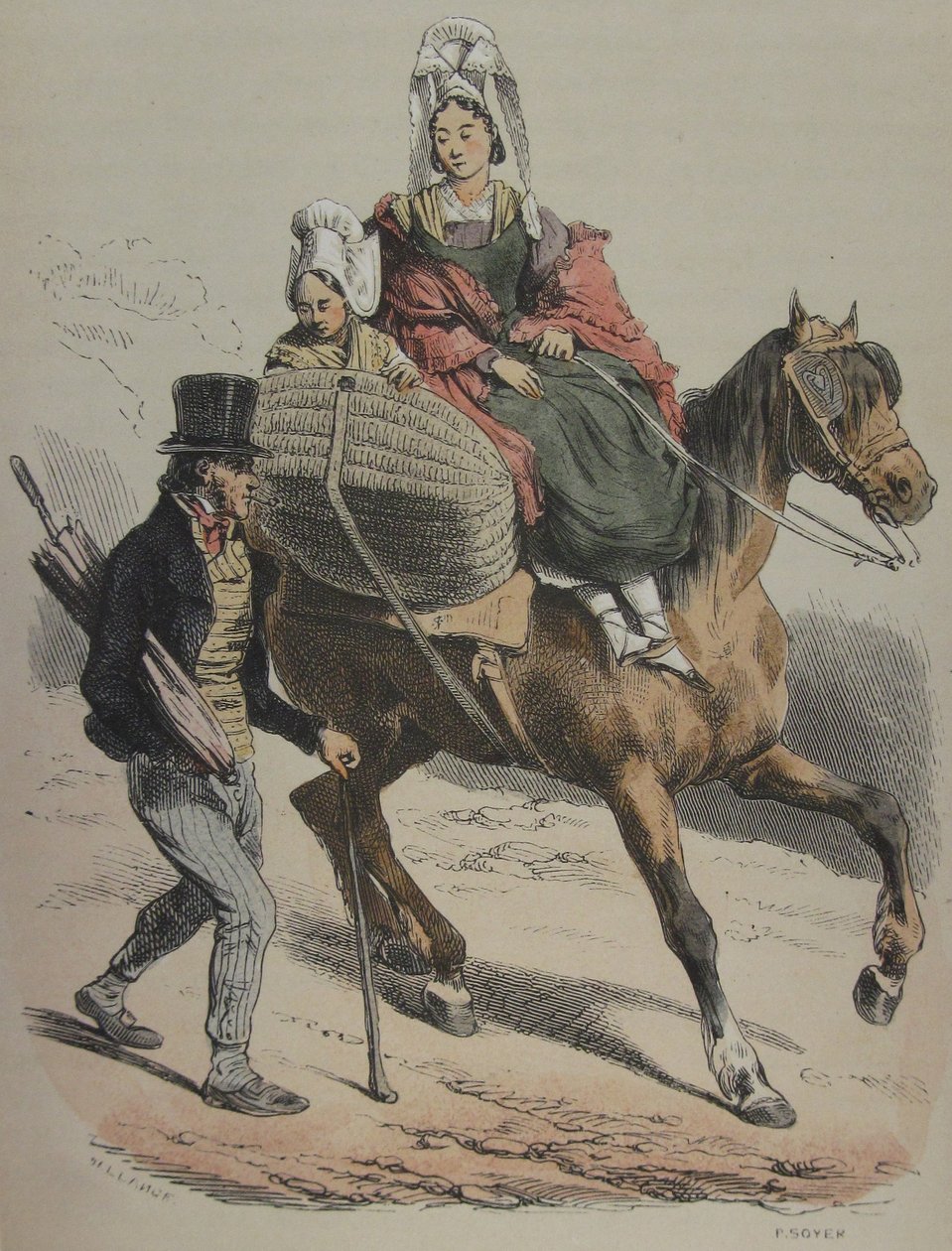 Normandia Jules Janinin kuvitus 161 tekijältä Hippolyte Bellange