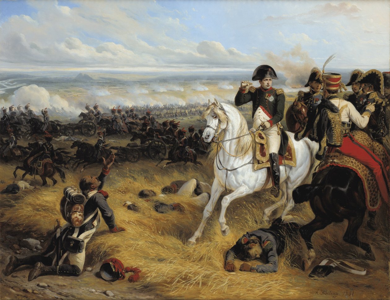 Napoleon Wagramin taistelussa, 1841 tekijältä Hippolyte Bellange