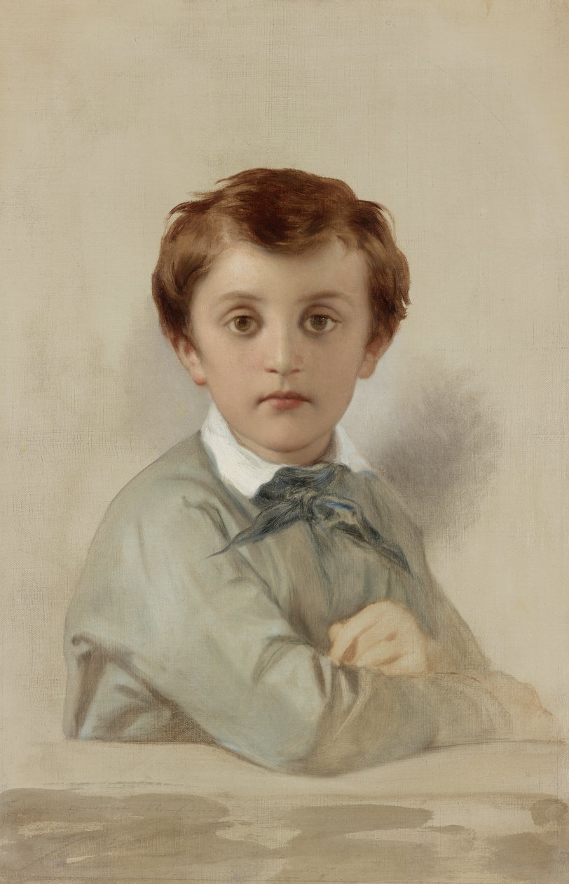 Muotokuva Philippe-Grégoire Delarochesta, taiteilijan nuoremmasta pojasta, 1851 tekijältä Hippolyte Delaroche