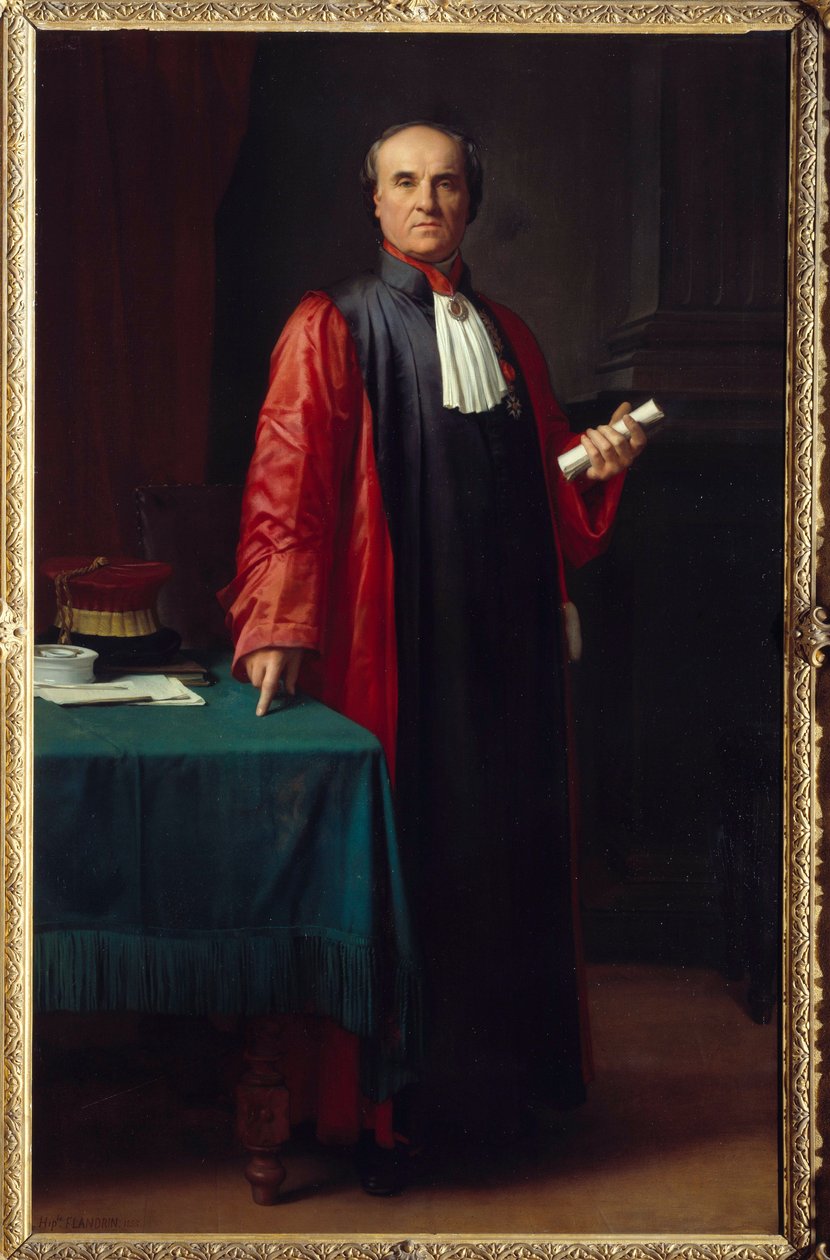 Tohtori Rostanin (1790-1866) muotokuva Hippolyte Flandrinin (1809-1864) maalaus 1800-luvulta Aix en Provence, Musee Granet tekijältä Hippolyte Flandrin