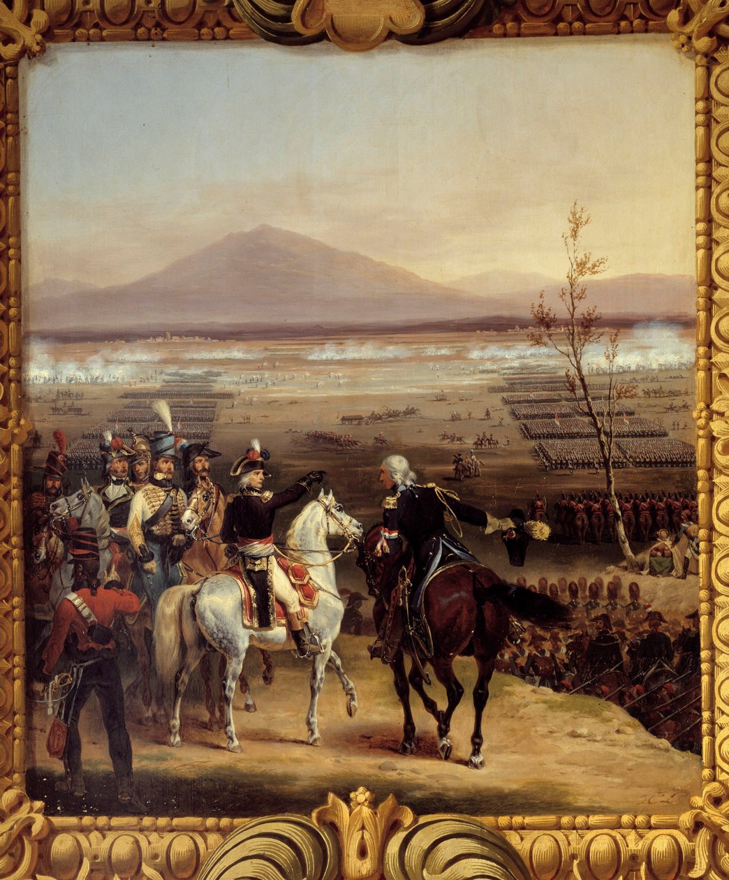 Tagliamenton kulku Valvasonen edessä johtaa Bonaparte 16. maaliskuuta 1797: Italian maaseutu 1796-1797: Tagliamento-joen kulku, johon marekaali Jean Mathieu Philibert Serurier (1742-1819) osallistui Napoleon Bonissa tekijältä Hippolyte Lecomte