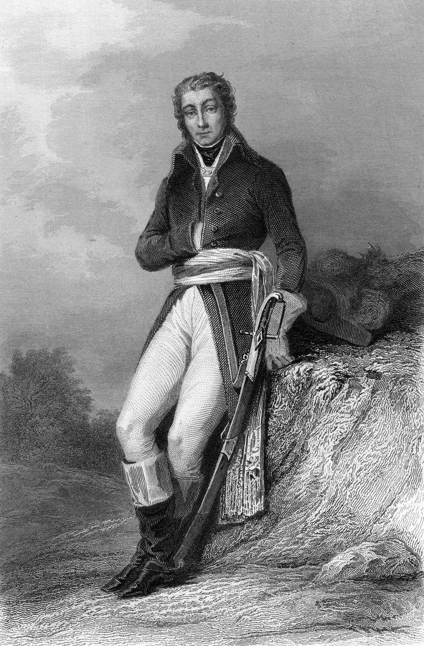 Kenraali Jean Moreau tekijältä Hippolyte Louis (after) Pauquet