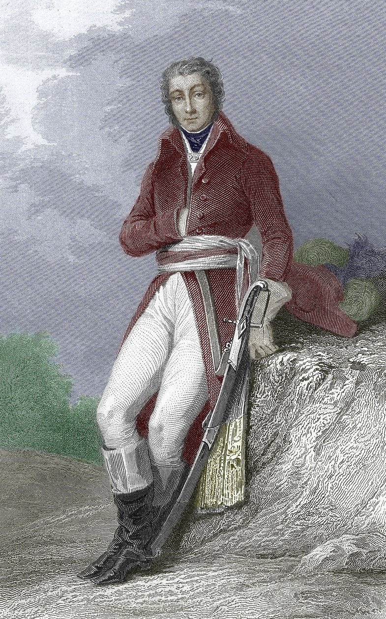 Jean Victor Moreau, ranskalainen kenraali tekijältä Hippolyte Louis (after) Pauquet