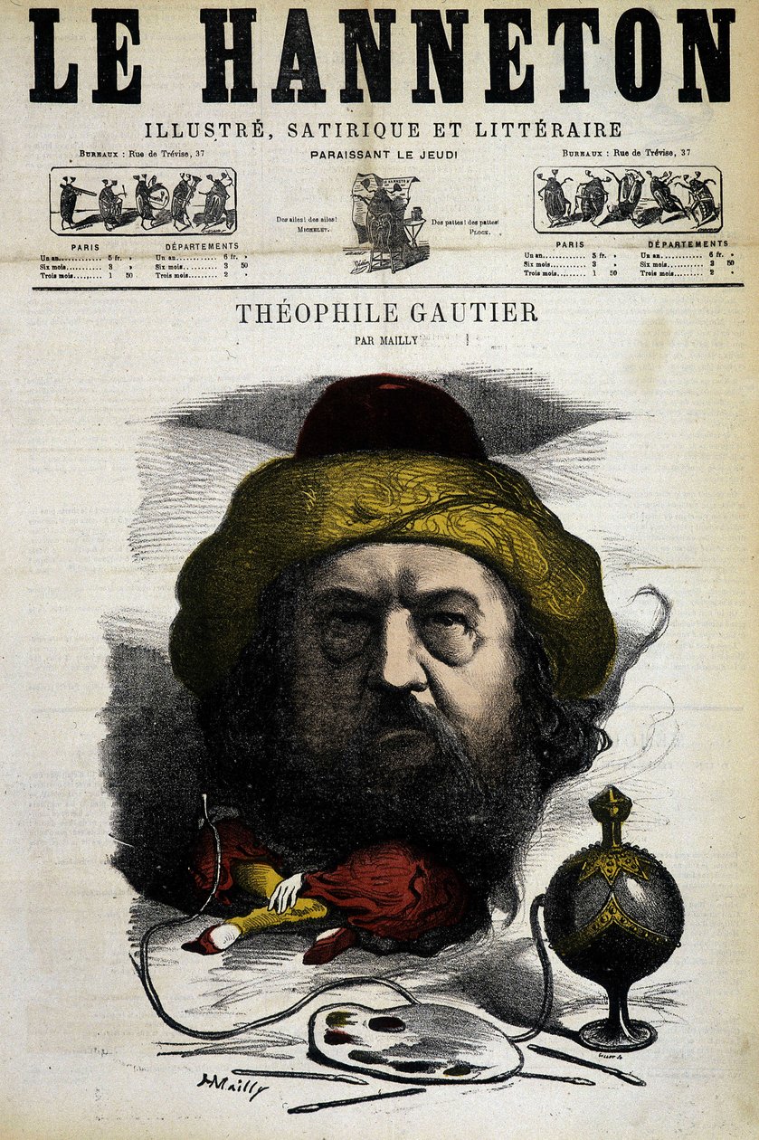 Théophile Gautier - kirjoittanut Mailly, "" Le Hanneton""" 5.9.1867 tekijältä Hippolyte Mailly